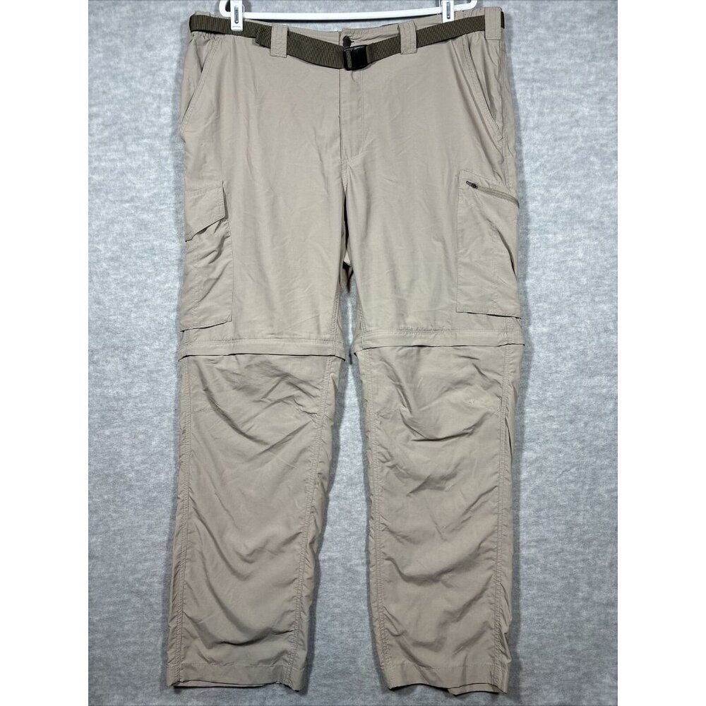 Columbia Mens Convertible Pants 42x32 Shorts Cargo Beige Gorpcore Hiking Outdoor